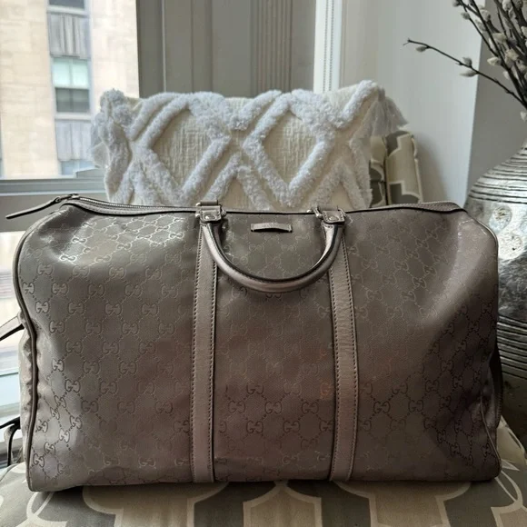 Gucci Metallic Monogram Carry On Convertible Duffle